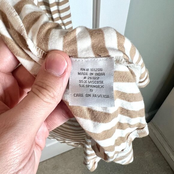 Soft Surroundings Striped Long-Lined Waterfall Cardigan Floral Embroidered Boho - Picture 5 of 6